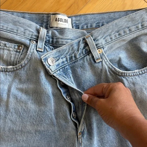 AGolde Criss Cross button fly Jeans